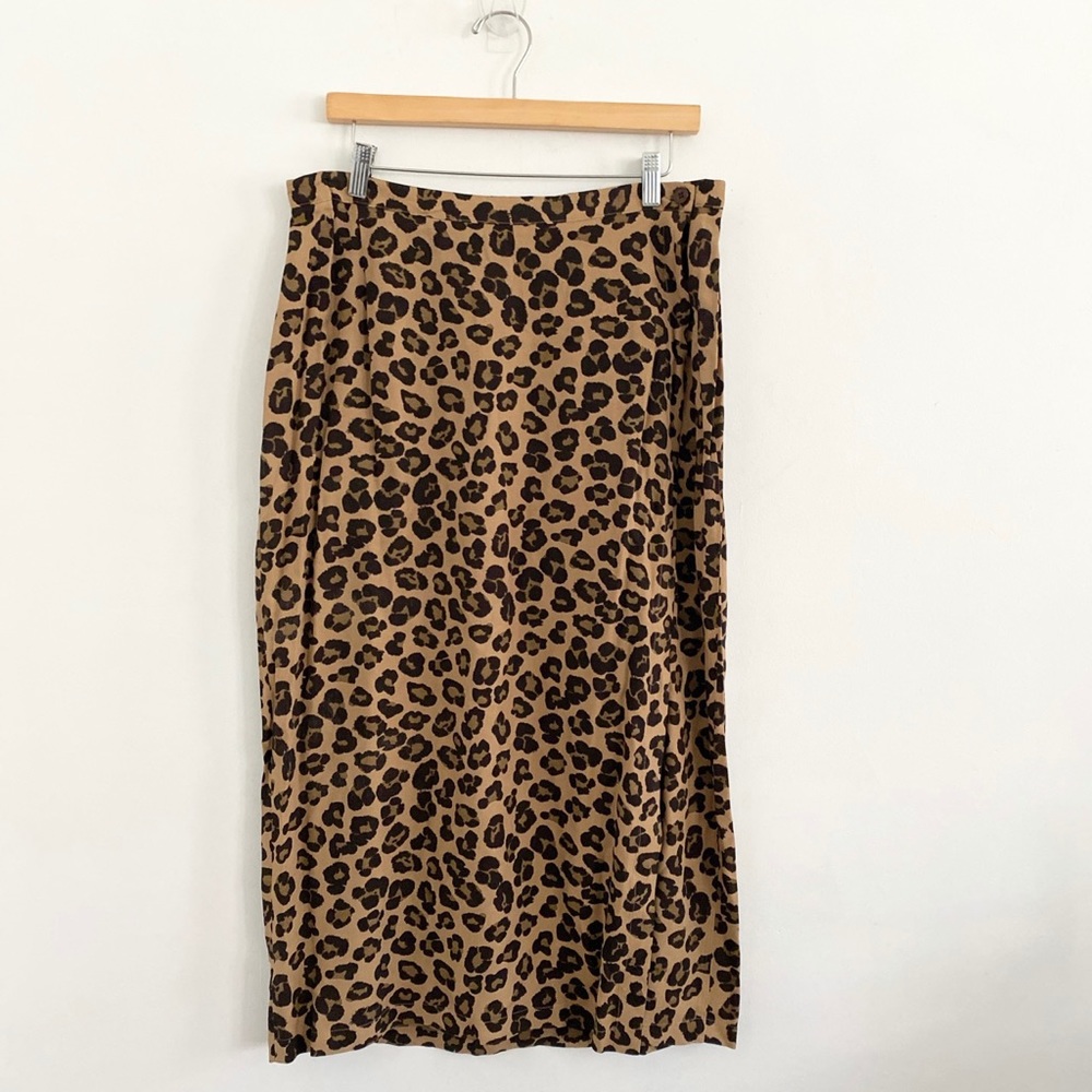 Jones New York cheetah print maxi skirt